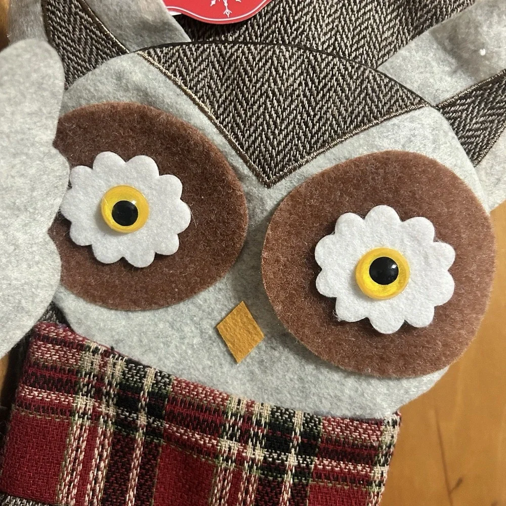 Holiday Time OWL Christmas‎ Stocking Set of 2